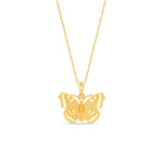 14K Gold Butterfly Necklace - Womens Dainty Jewelry - Gianni Deloro