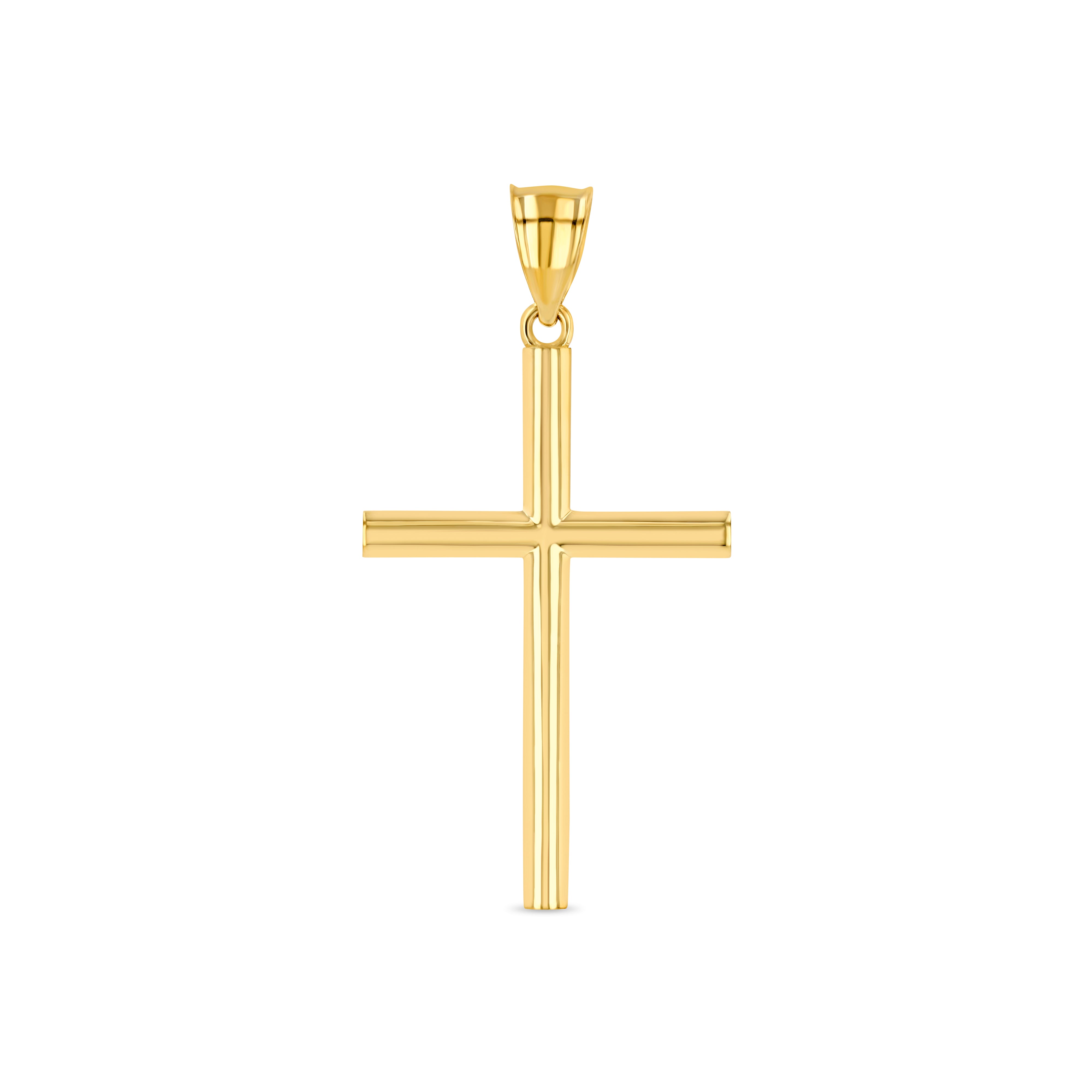 14K Gold Cross Pendant Christian Jewelry for Men