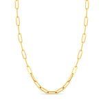 14K Gold Paperclip Chain Necklace - Women's Gold Jewelry - Gianni Deloro