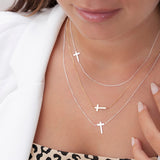 14K Plain Gold Cross Pendant Necklace - Crucifix Jewelry - Gianni Deloro