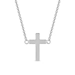 14K Plain Gold Cross Pendant Necklace - Crucifix Jewelry - Gianni Deloro