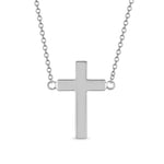 14K Plain Gold Cross Pendant Necklace - Crucifix Jewelry - Gianni Deloro