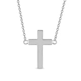 14K Plain Gold Cross Pendant Necklace - Crucifix Jewelry - Gianni Deloro