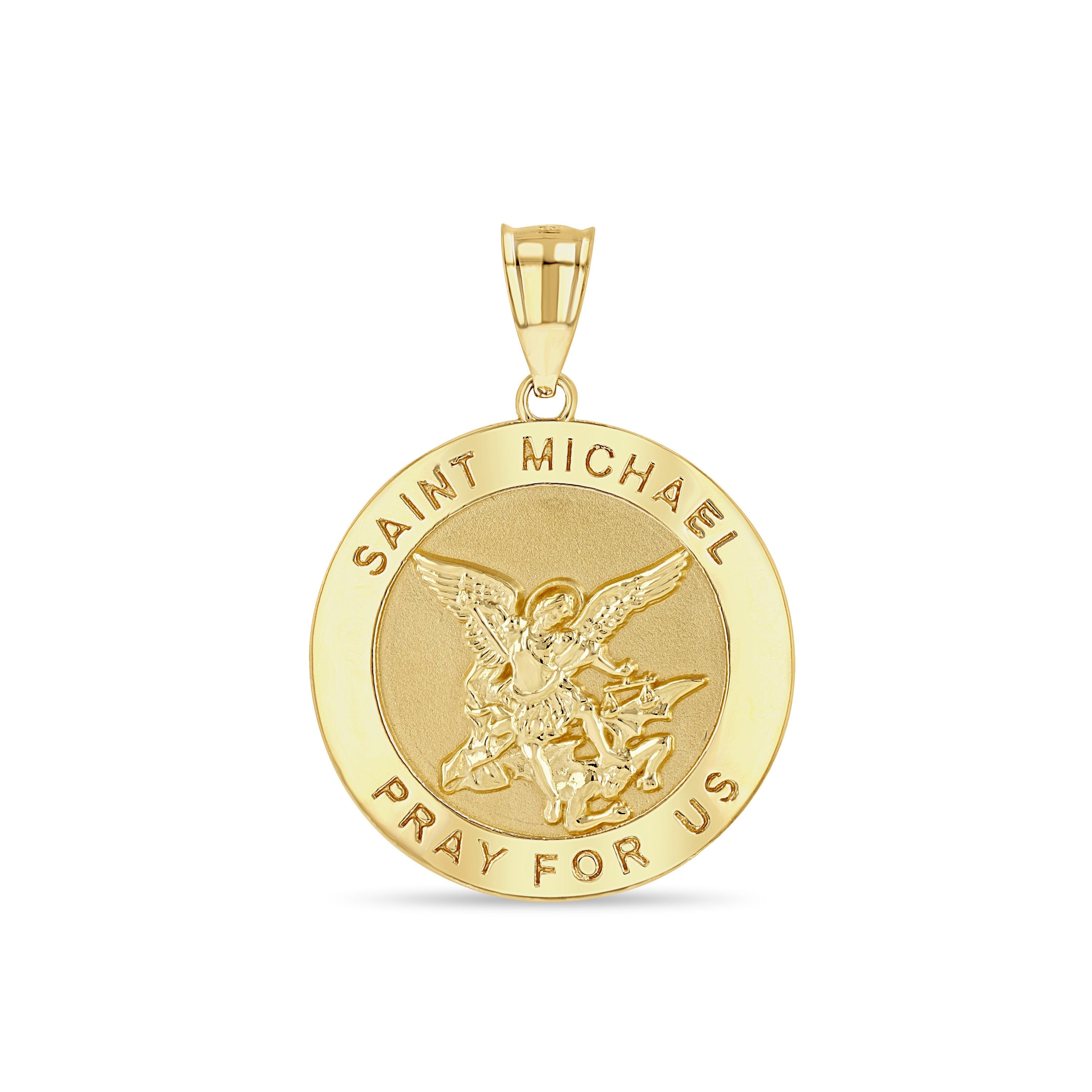 14K St Michael Gold Pendant - Christian Jewelry - Gianni Deloro
