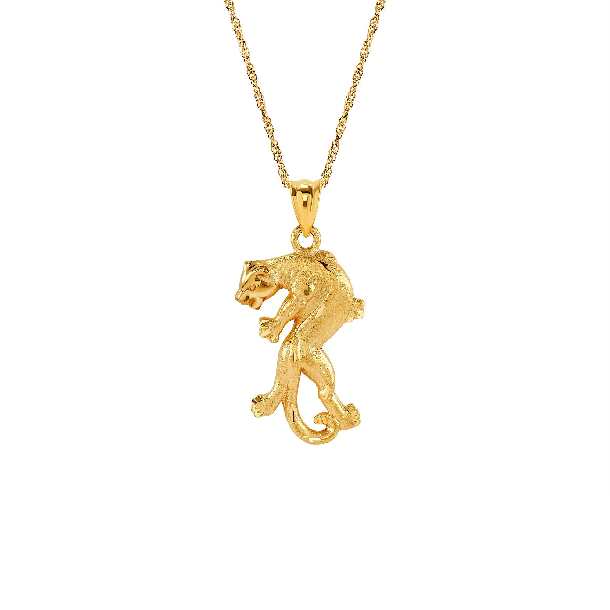 14K Gold Panther Necklace - Gianni Deloro