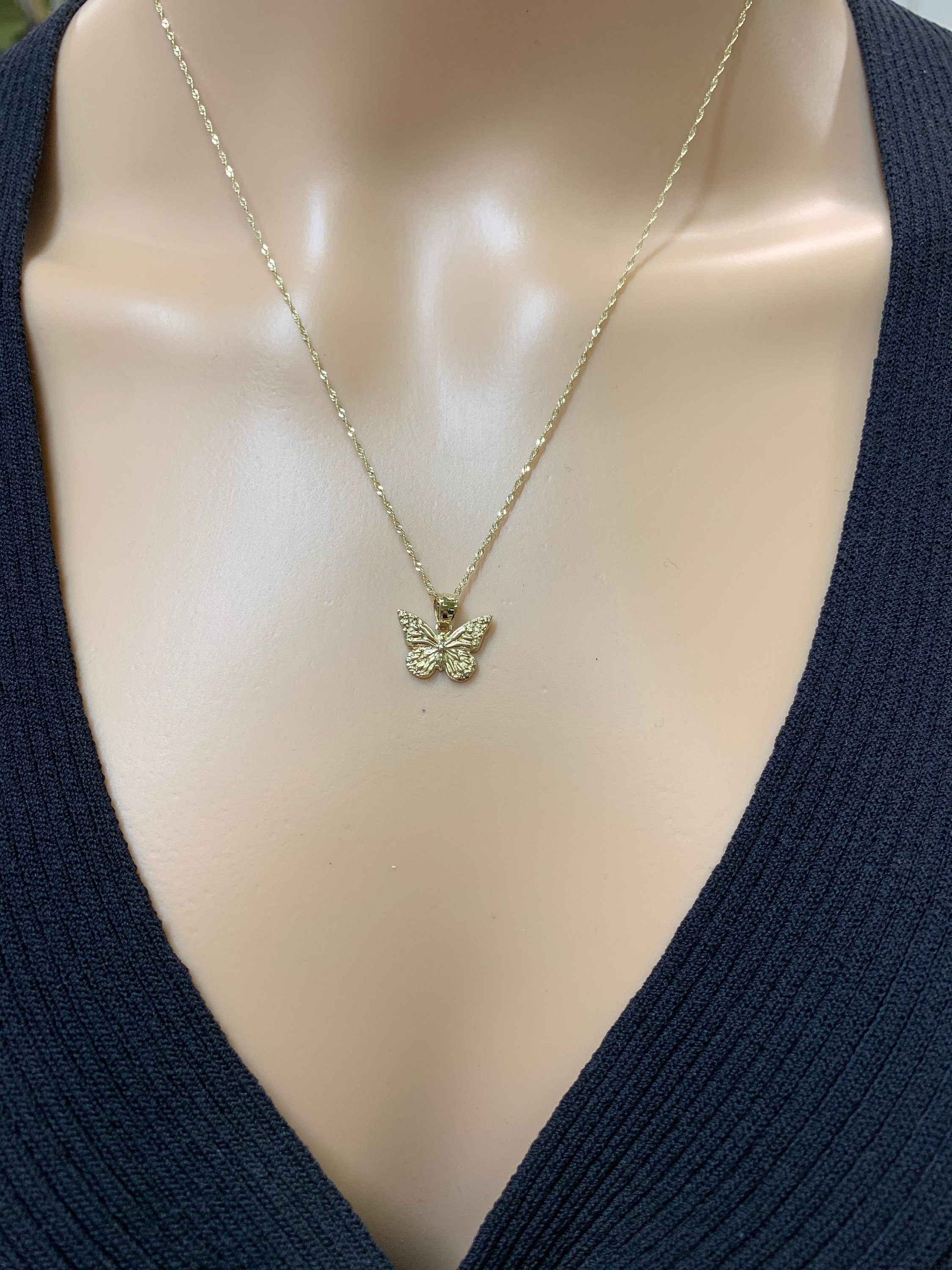 14K Gold Butterfly Necklace - Nature Jewelry for Women - Gianni Deloro