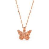 14K Gold Butterfly Necklace - Nature Jewelry for Women - Gianni Deloro
