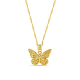 14K Gold Butterfly Necklace - Nature Jewelry for Women - Gianni Deloro