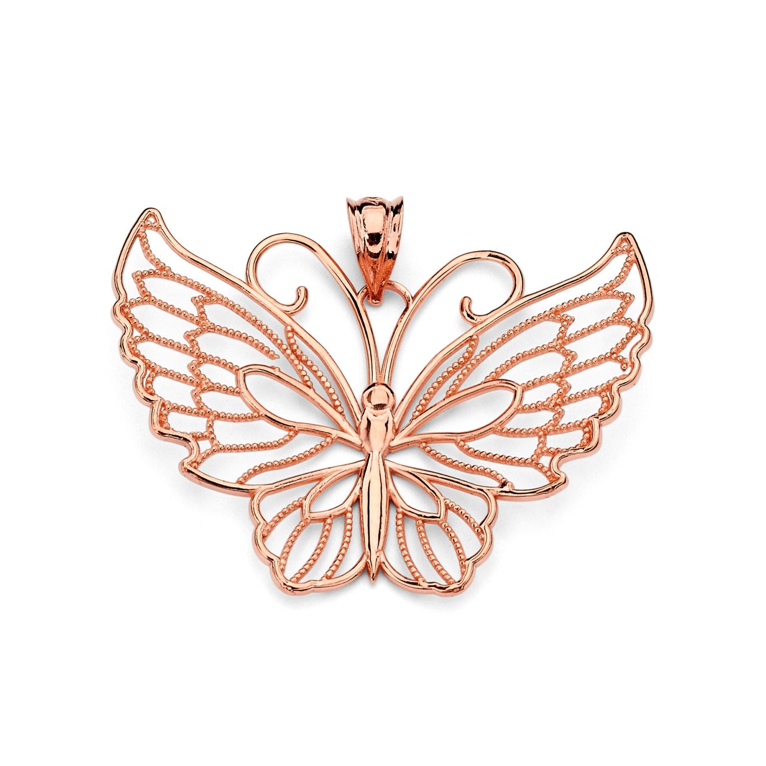 14K Gold Butterfly Pendant - Fashion Jewelry - Gianni Deloro