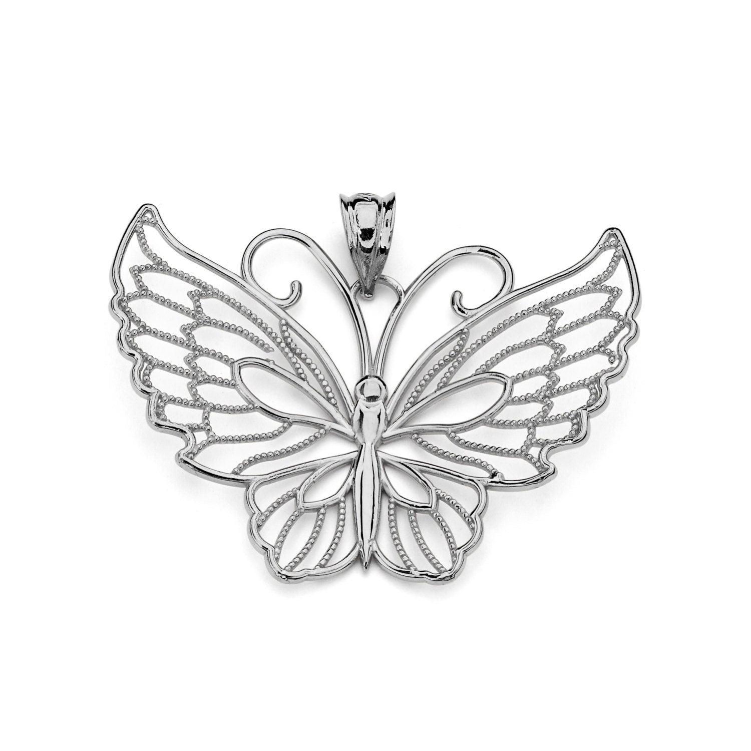 14K Gold Butterfly Pendant - Fashion Jewelry - Gianni Deloro