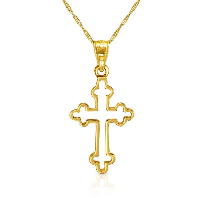 14K Gold Cross Necklace - Gianni Deloro