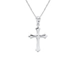 14K Gold Cross Necklace for Men & Women - Catholic Jewelry - Gianni Deloro