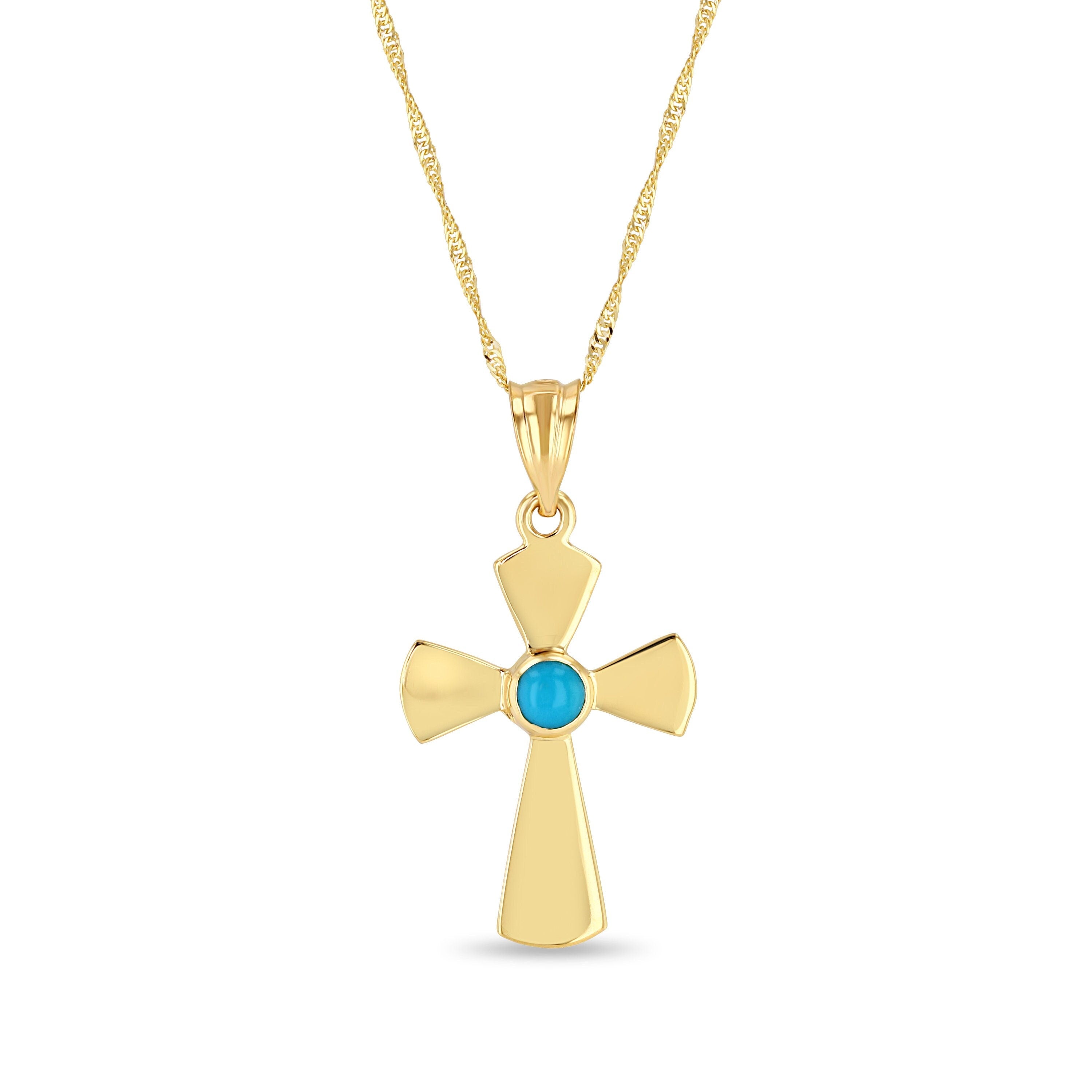 14K Gold Cross Necklace - Gianni Deloro