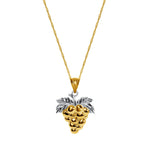 14K Gold Two Tone Grape Necklace - Gianni Deloro