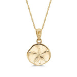 14K Gold Sand Dollar Pendant Necklace - Beach Jewelry - Gianni Deloro