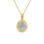 14K Gold Two Tone Saint Christopher Necklace - Gianni Deloro