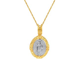 14K Gold Two Tone Saint Christopher Necklace - Gianni Deloro