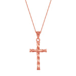 14K Gold Twisted Cross Necklace - Gianni Deloro