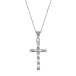 14K Gold Twisted Cross Necklace - Gianni Deloro