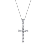 14K Gold Twisted Cross Necklace - Gianni Deloro
