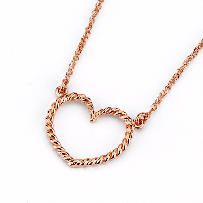 14K Gold Twisted Heart Necklace - Gianni Deloro