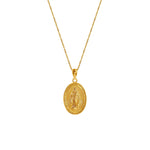 14K Gold Virgin Mary Necklace - Christian Jewelry - Gianni Deloro
