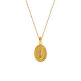 14K Gold Virgin Mary Necklace - Christian Jewelry - Gianni Deloro
