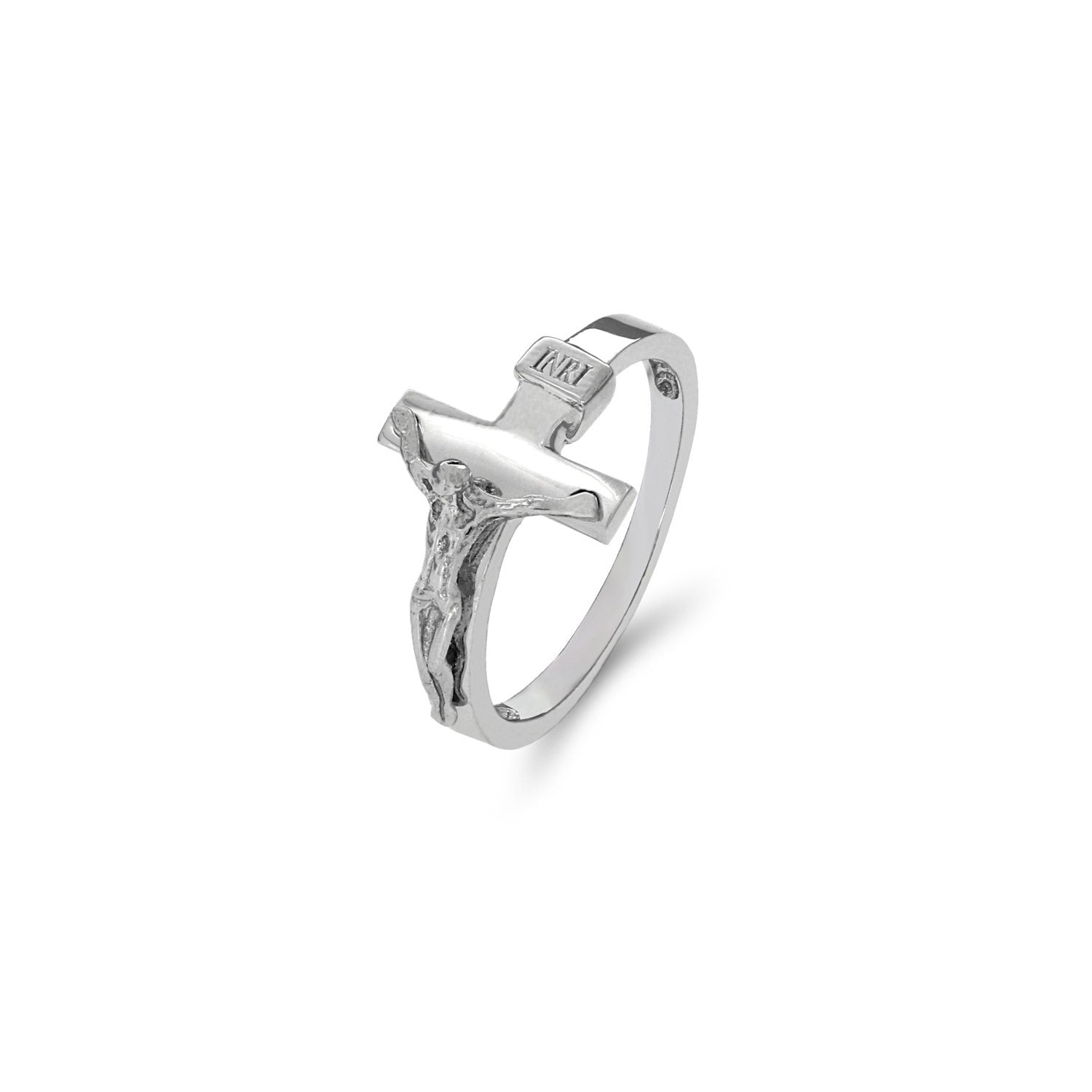 14K Gold Cross Crucifix Ring - Christian Rings - Gianni Deloro