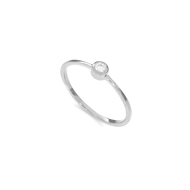 14K Gold Diamond Bezel Ring - Gold Rings for Women - Gianni Deloro