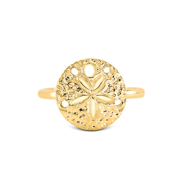 14K Gold Beach Jewelry Sand Dollar Ring - Gianni Deloro