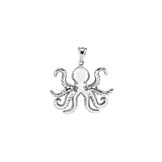 14K Gold Octopus Pendant