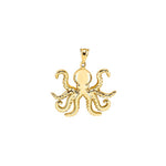 14k solid gold Octopus Pendant