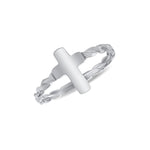 14K Gold Twisted Cross Ring - Christian Rings - Gianni Deloro