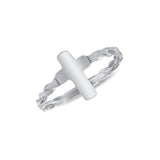 14K Gold Twisted Cross Ring - Christian Rings - Gianni Deloro