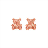 14K Gold Teddy Bear Stud Earrings – Gold Jewelry - Gianni Deloro