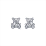 14K Gold Teddy Bear Stud Earrings – Gold Jewelry - Gianni Deloro