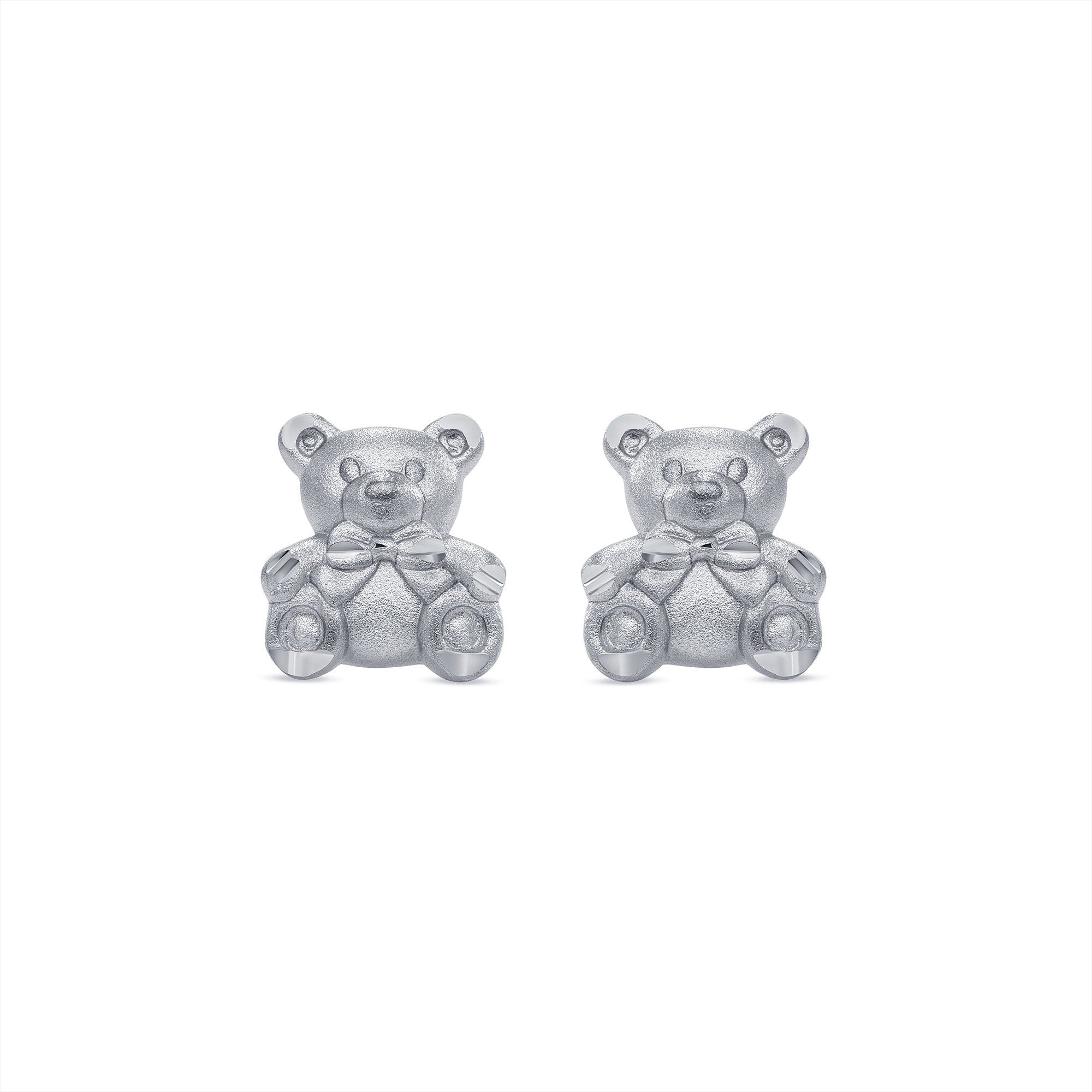 14K Gold Teddy Bear Stud Earrings – Gold Jewelry - Gianni Deloro