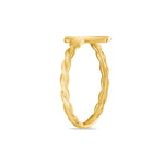 14K Gold Twisted Cross Ring - Christian Rings - Gianni Deloro