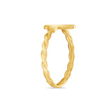 14K Gold Twisted Cross Ring - Christian Rings - Gianni Deloro