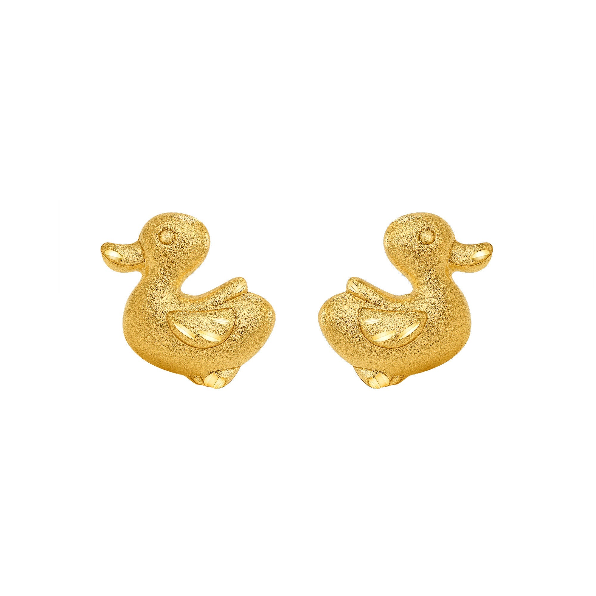 Mini Rubber Duck Earrings Yellow