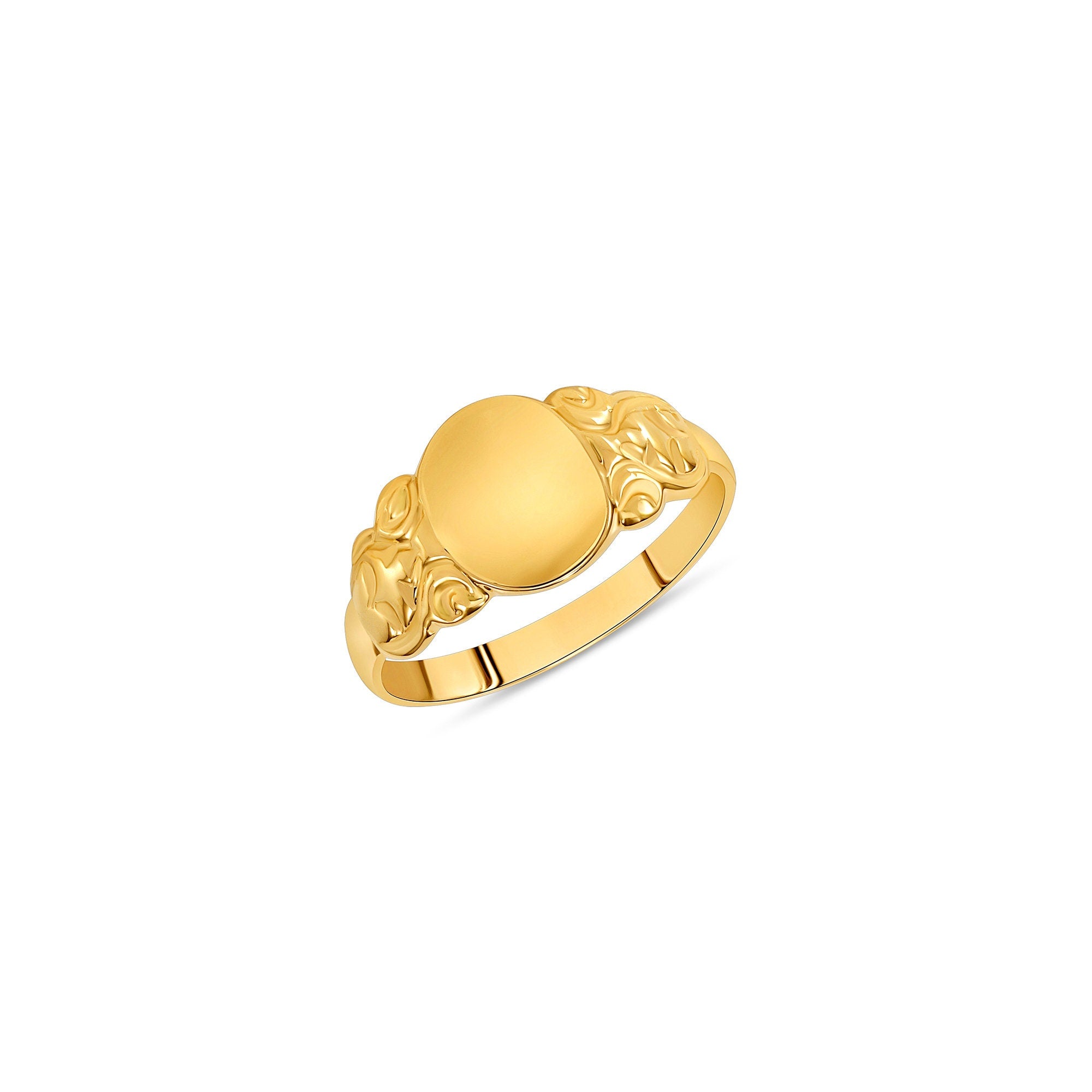 14K Gold Signet Ring for Baby and Kids – Engravable Rings - Gianni Deloro