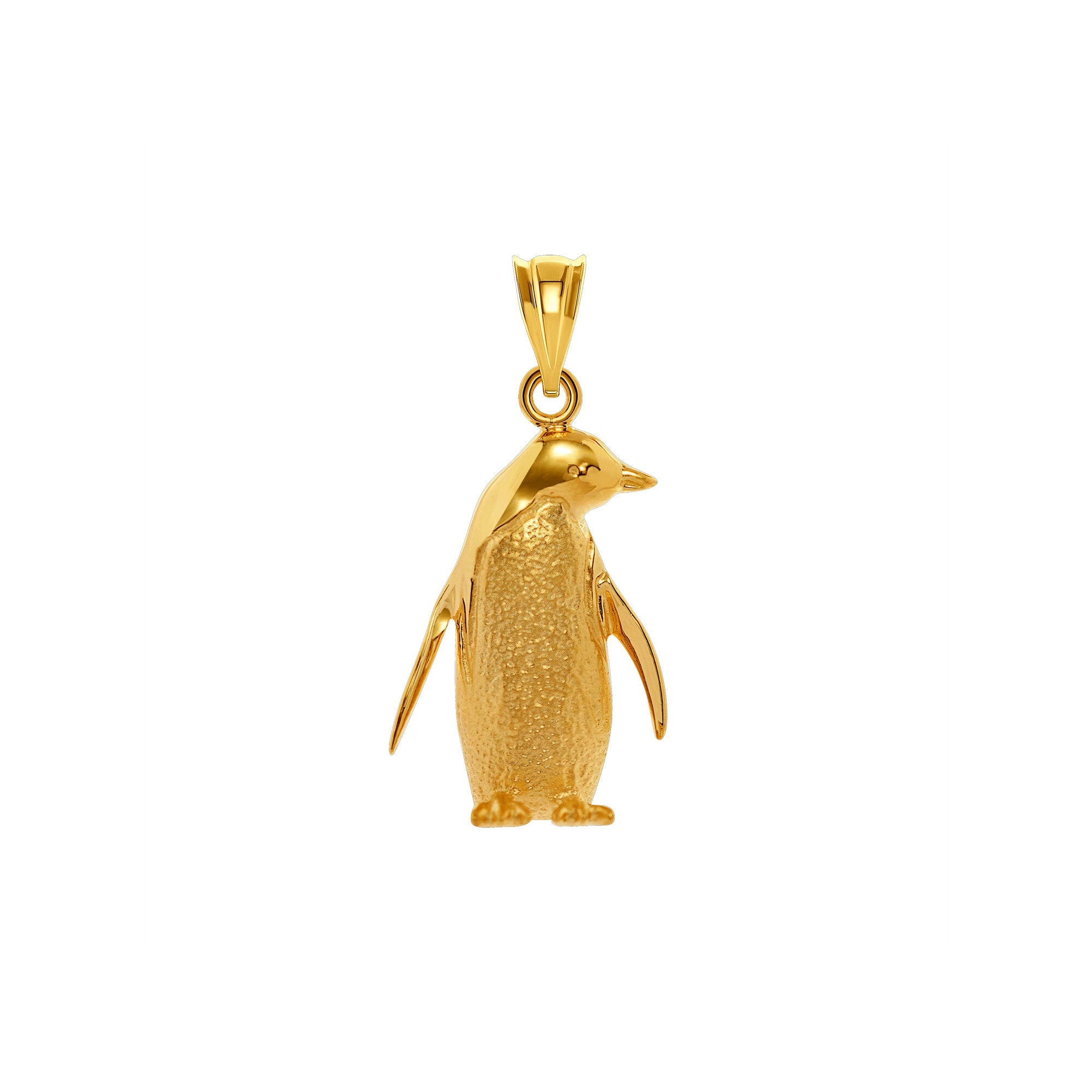 14K Gold Penguin Pendant – Marine Life Gold Pendant - Gianni Deloro