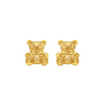 14K Gold Teddy Bear Stud Earrings – Gold Jewelry - Gianni Deloro
