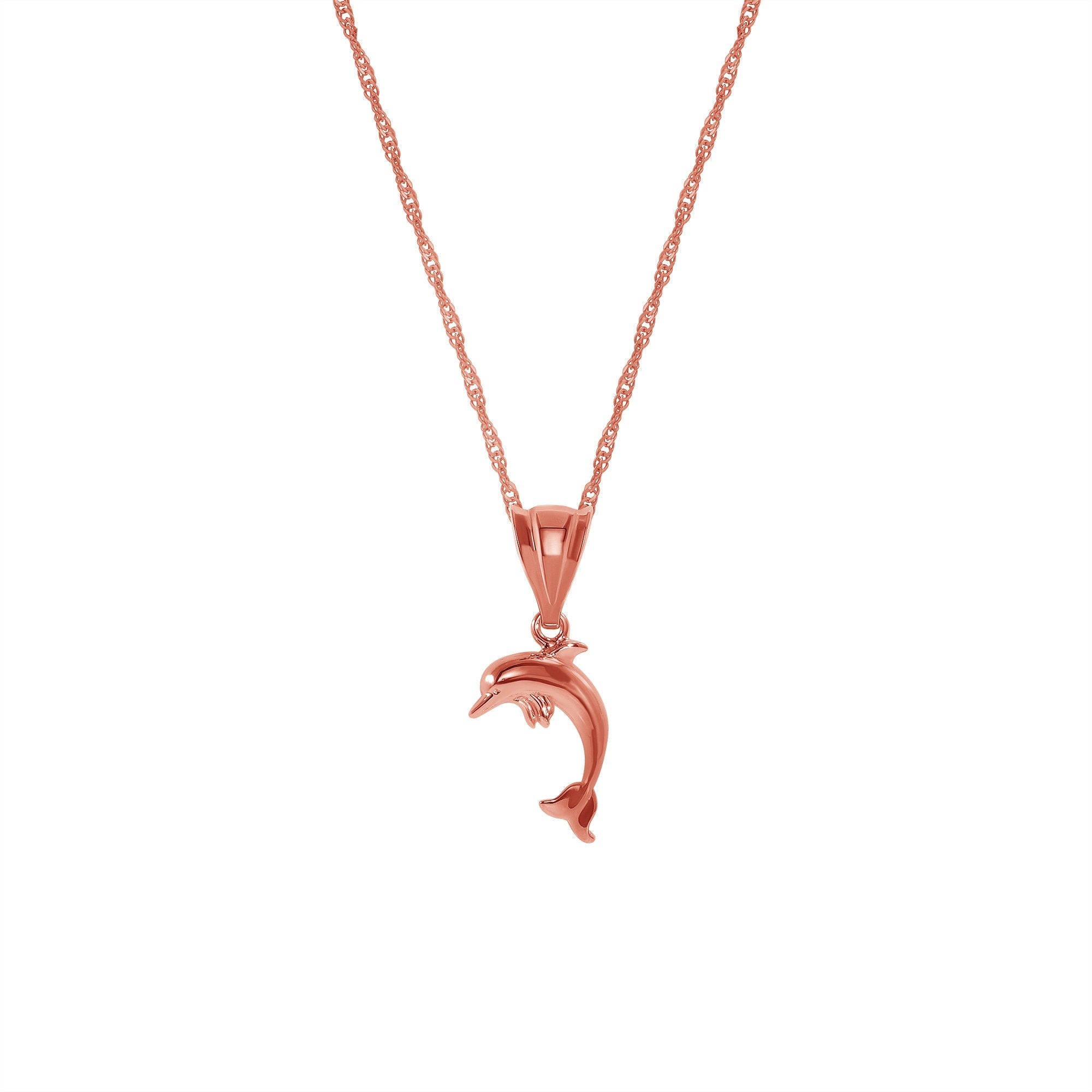 14K Gold Dolphin Necklace