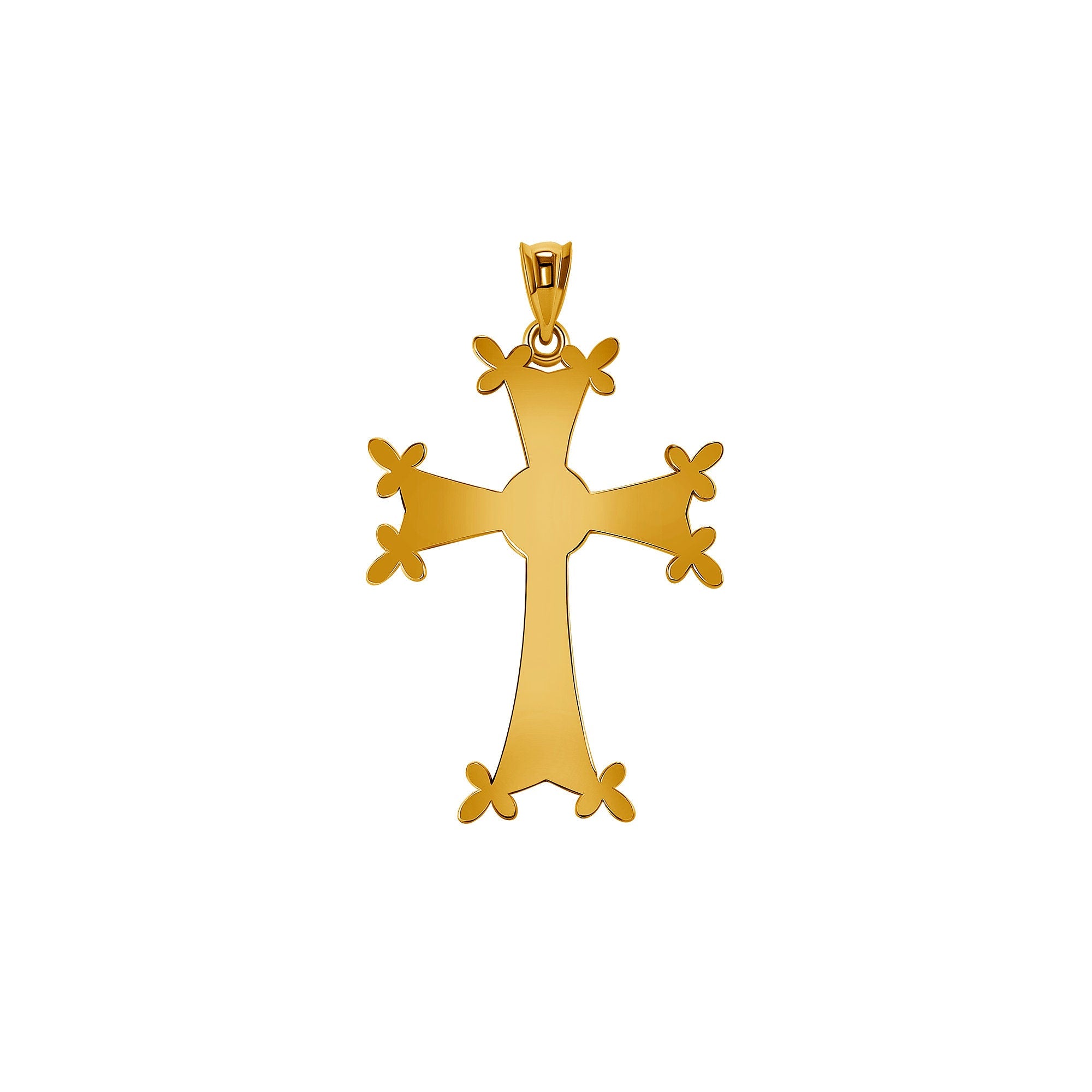 14K Armenian Gold Cross Pendant - Christian Jewelry - Gianni Deloro