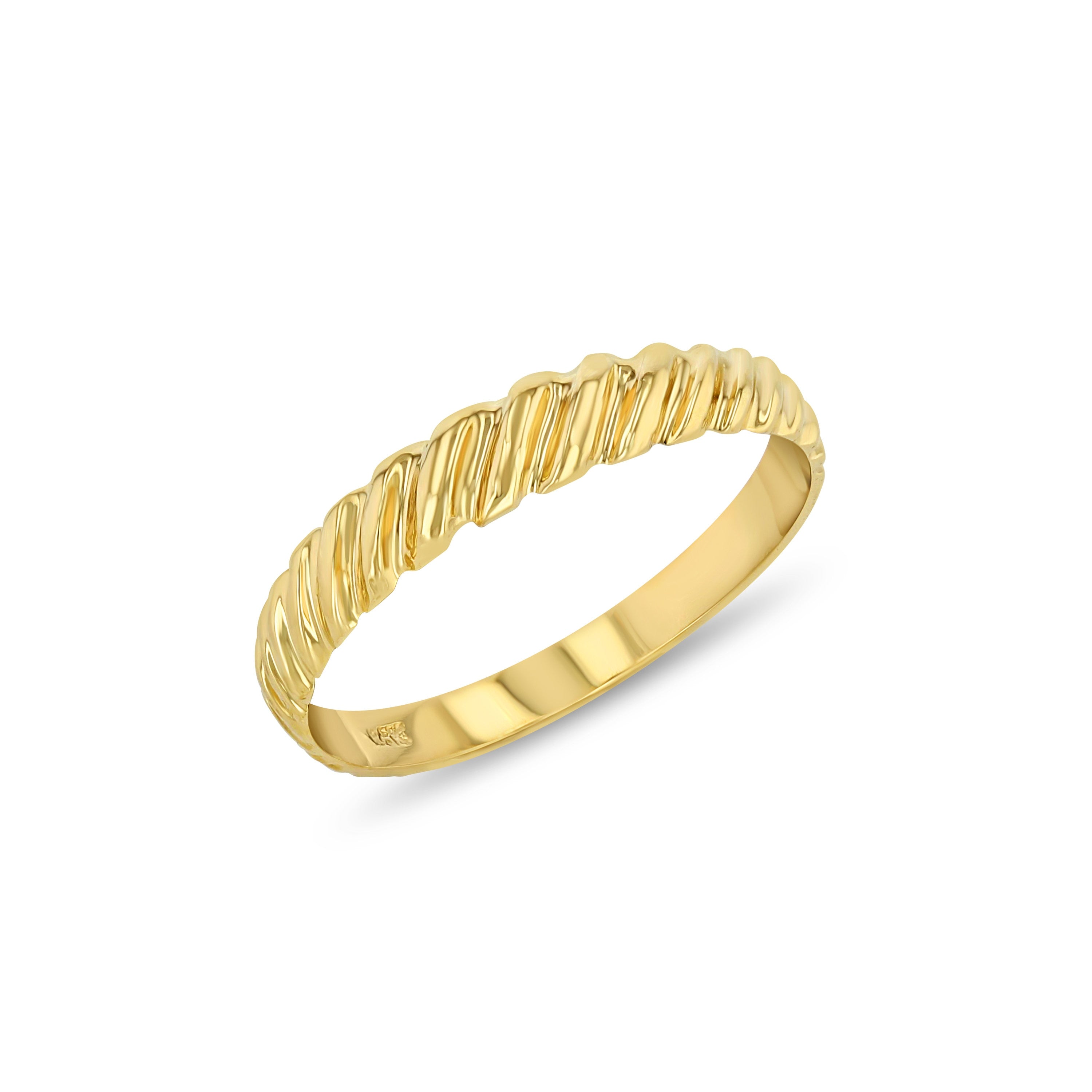 14K Gold Twisted Band Ring – Gold Rings for Women - Gianni Deloro