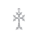 14K White Gold Armenian Cross Pendant – Christian Jewelry - Gianni Deloro