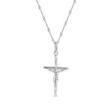 14K Gold Tiny Crucifix Cross Necklace