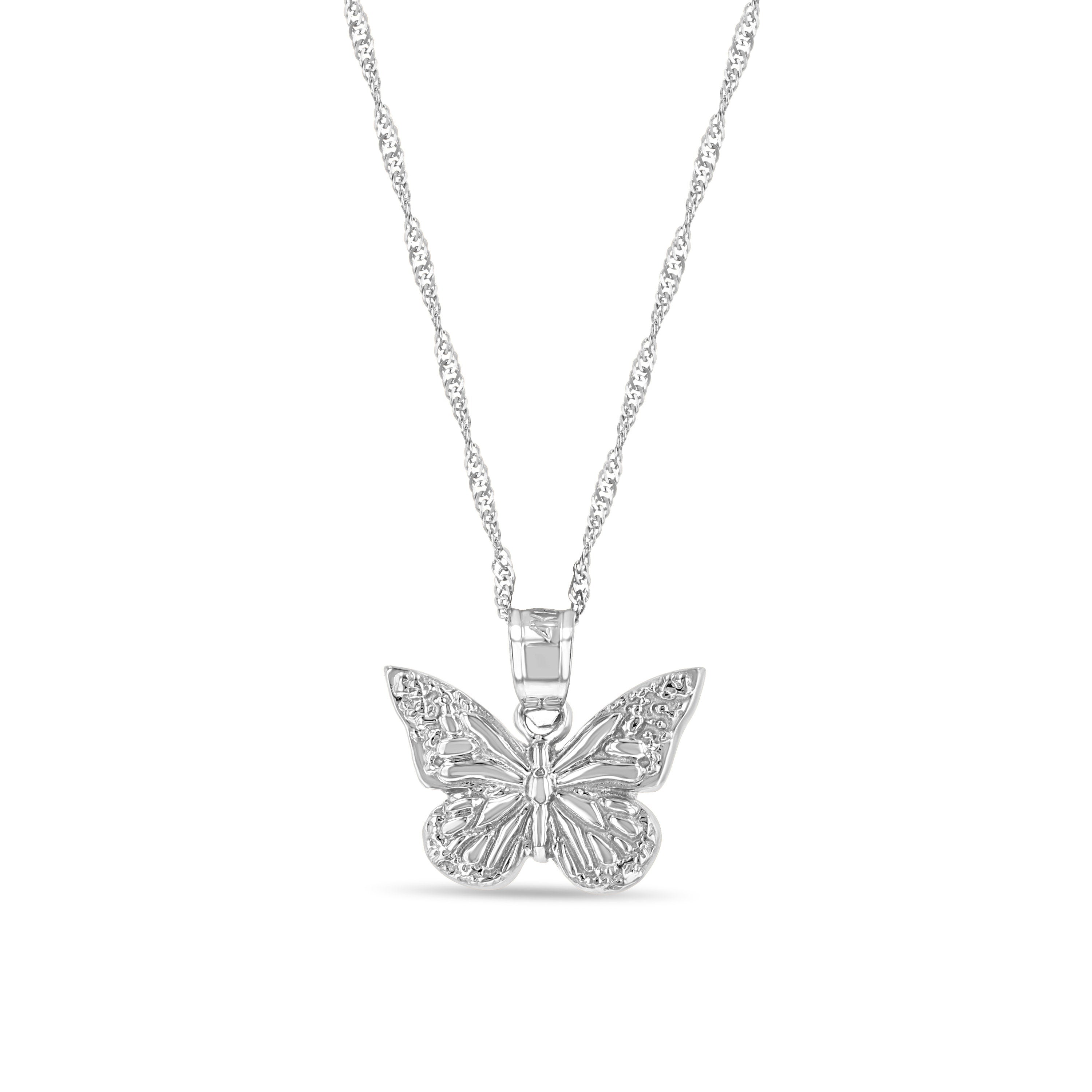 14K Gold Mini Butterfly Necklace