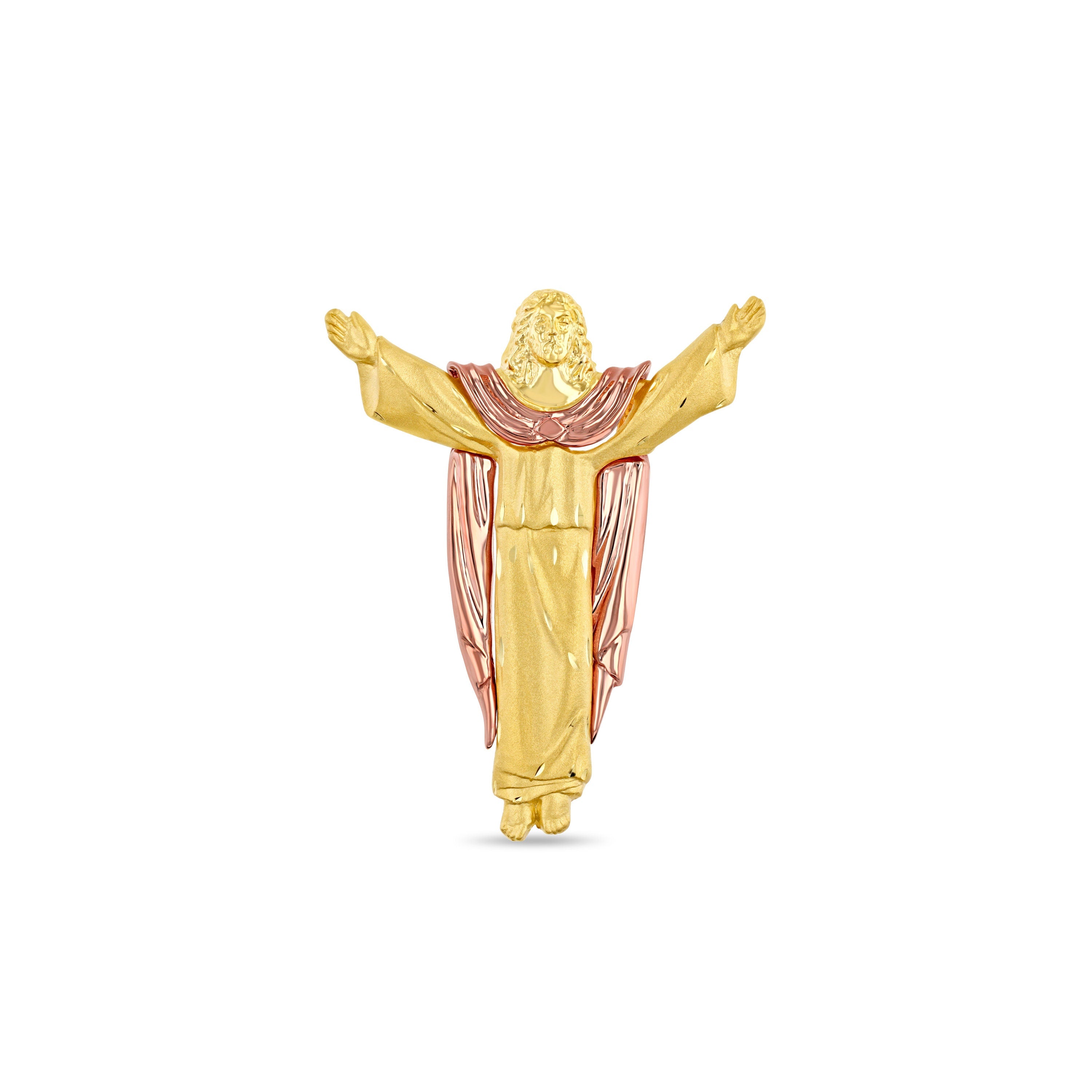 14K Gold Jesus Pendant - Christian Jewelry - Gianni Deloro
